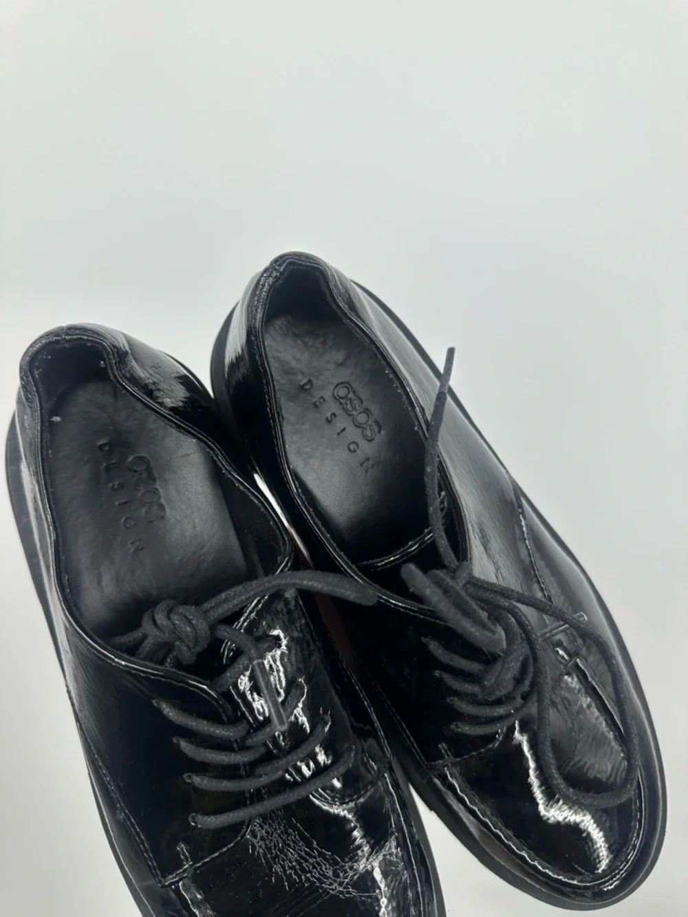 Asos Black Chunky Loafers Size Women's US 6 Grunge Goth Platforms